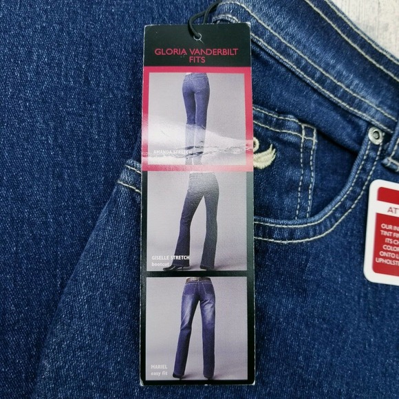 Gloria Vanderbilt Stretch Classic Fit High Rise Jeans‎ Womens Size 10 M Blue NWT - Picture 6 of 10